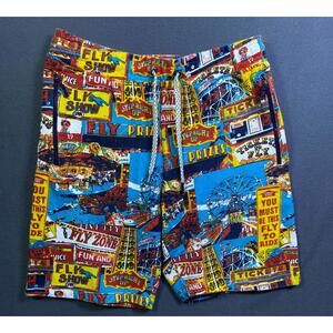 Men's Streetwear Born Fly Loopback Shorts XL 32x8 Drawstring Coney Island Fair